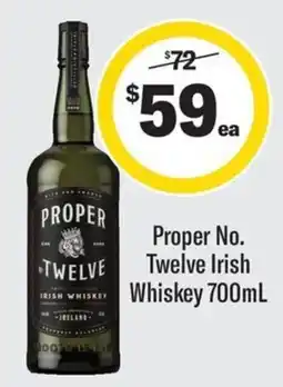 Coles Proper No. Twelve Irish Whiskey offer
