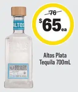 Coles Altos Plata Tequila offer