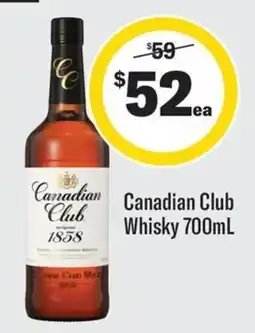 Coles Canadian Club Whisky offer