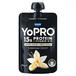 Woolworths YoPRO Protein Yoghurt Pouch 150g offer