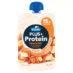Woolworths Pauls Plus+ Protein Yoghurt Pouch 150g offer