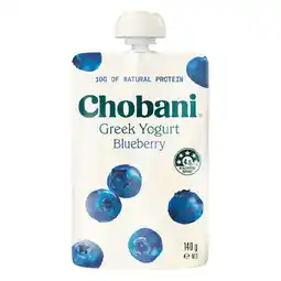 Woolworths Chobani Greek Yogurt Pouch offer
