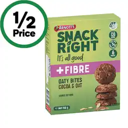 Woolworths Arnott’s Snack Right Bites or Crispy Crackers 150g Pk 6 – From the Health Food Aisle offer
