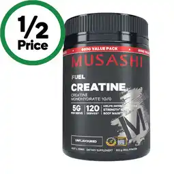 Woolworths NEW Musashi Unflavoured Creatine offer