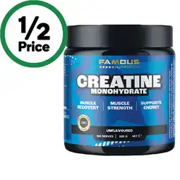 Woolworths Famous Nutrition Unflavoured Creatine offer
