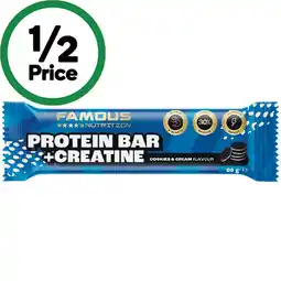 Woolworths Famous Nutrition Protein Bar offer
