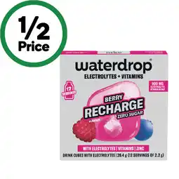 Woolworths Waterdrop Rapid Hydration Drink Cubes offer