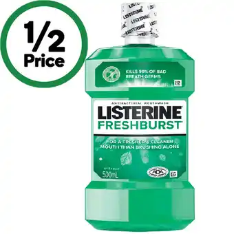 Woolworths Listerine Antibacterial Mouthwash offer