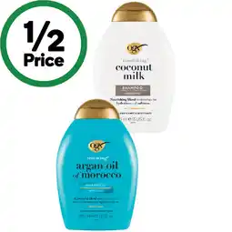 Woolworths OGX Shampoo or Conditioner 385ml offer