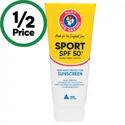 Woolworths Surf Life Saving Sport SPF 50+ Sunscreen offer