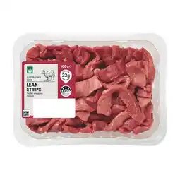Woolworths Australian Lean Beef Strips offer