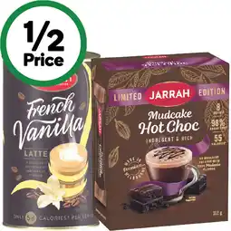 Woolworths Jarrah Hot Chocolate Sachets Pk 8-10 or Coffee Tins 250g offer