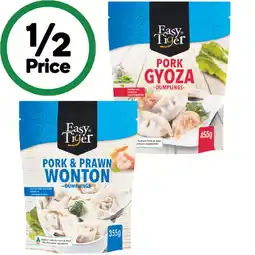 Woolworths Easy Tiger Wonton or Gyoza 355-455g offer