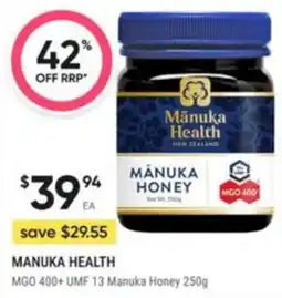 Healthy Life Manuka Health MGO 400+ UMF 13 Manuka Honey offer