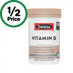 Woolworths Swisse Ultiboost Vitamin D 1000IU Capsules offer