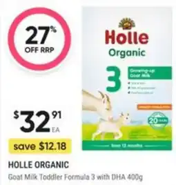 Healthy Life Holle Organic Goat Milk Toddler Formula 3 with DHA offer