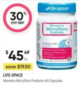 Healthy Life Life-Space Womens Microflora Probiotic offer