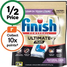 Woolworths Finish Ultimate Plus Material Care Dishwasher Tablets offer
