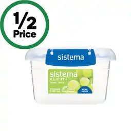 Woolworths Sistema Klip It Plus Rectangle Container offer