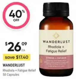 Healthy Life Wanderlust Rhodiola + Fatigue Relief offer