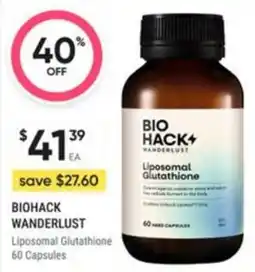 Healthy Life Biohack Wanderlust Liposomal Glutathione offer