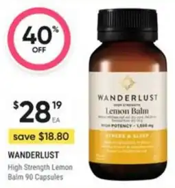 Healthy Life Wanderlust High Strength Lemon Balm offer