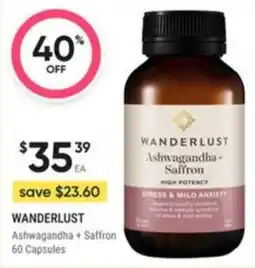 Healthy Life Wanderlust Ashwagandha + Saffron offer