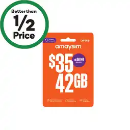 Woolworths amaysim $35 Starter Pack† offer