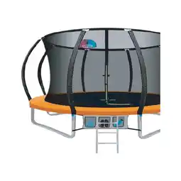 Woolworths Everfit 12FT Trampoline for Kids w/ Ladder Enclosure Safety Net Rebounder Orange offer