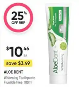 Healthy Life Aloe Dent Whitening Toothpaste Fluoride Free offer