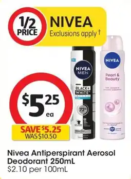 Coles Nivea Antiperspirant Aerosol Deodorant offer