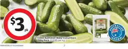 Coles Coles Australian Baby Cucumbers offer