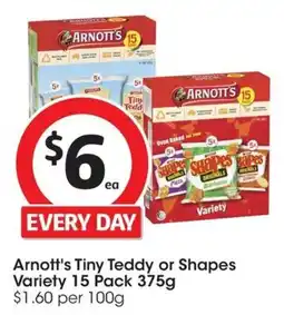 Coles Arnott's Tiny Teddy or Shapes Variety offer