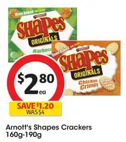 Coles Arnott's Shapes Crackers offer
