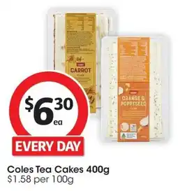 Coles Coles Tea Cakes offer