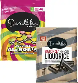 Coles Darrell Lea Allsorts or Batch 37 Liquorice 260g-270g offer