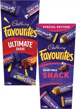 Coles Cadbury Favourites-700g offer