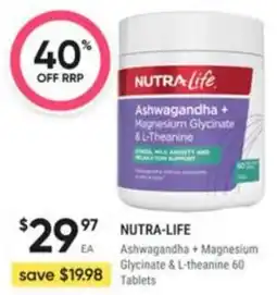 Healthy Life Nutra-Life Ashwagandha + Magnesium Glycinate & L-Theanine offer