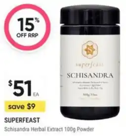 Healthy Life Superfeast Schisandra Herbal Extract Powder offer