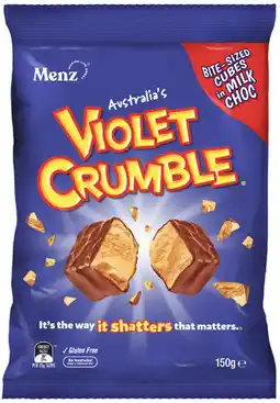 Coles Violet Crumble Bites-150g offer