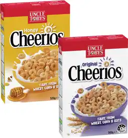Coles Uncle Tobys Cheerios-560g offer