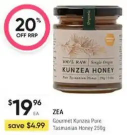 Healthy Life ZEA Gourmet Kunzea Pure Tasmanian Honey offer