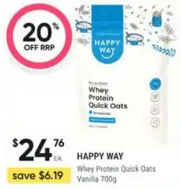 Healthy Life Happy Way Whey Protein Quick Oats offer
