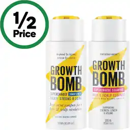 Woolworths Growth Bomb Supercharge Shampoo or Conditioner 300ml offer