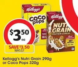 Coles Kellogg's Nutri Grain or Coco Pops offer