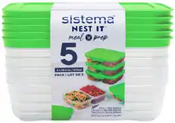 Coles Sistema Nest It Meal Prep Containers 870mL offer