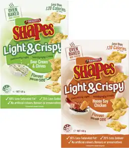 Coles Arnott's Fully Loaded or Light & Crispy Shapes 120g-130g offer
