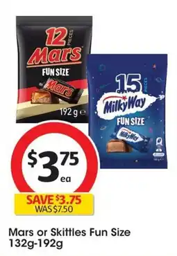 Coles Mars or Skittles Fun Size offer