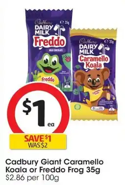 Coles Cadbury Giant Caramello Koala or Freddo Frog offer