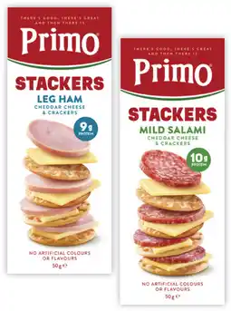 Coles Primo Stackers-57g offer